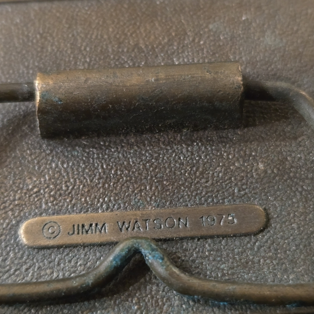 JIMM WATSON 1975 LEGENDARY BUCKLES MCA RECORDS RAINBOW IN THE CLOUDS BELT BUCKLE - Picture 8 of 8